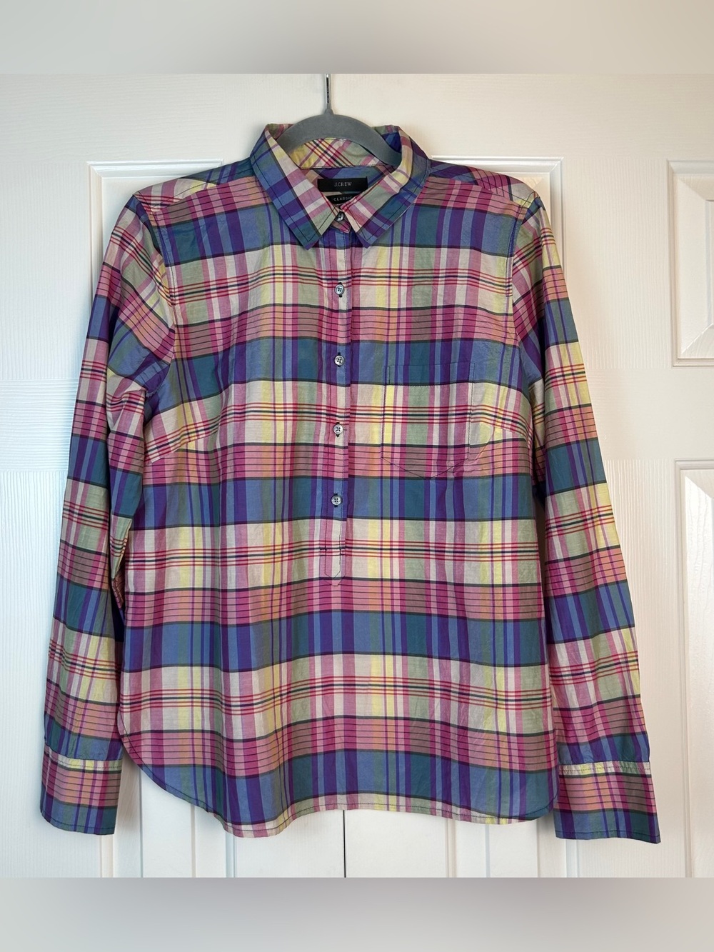 J. Crew Plaid Collared Long Sleeve Shirt